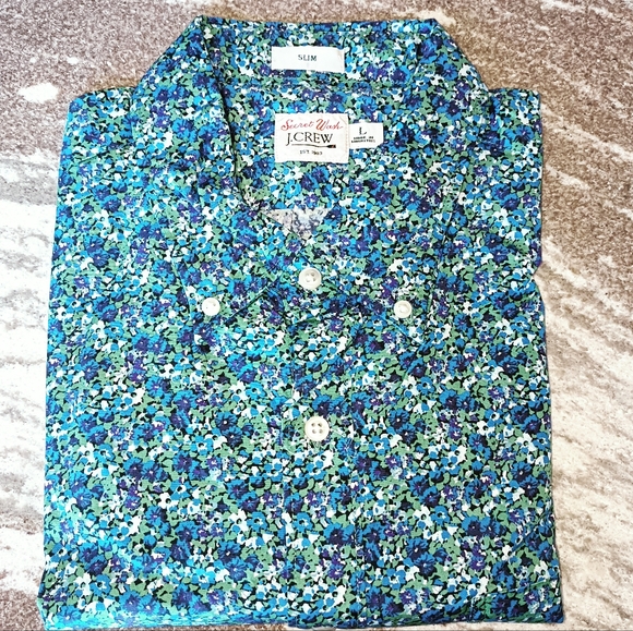 J Crew Men's Secret Wash Cotton Poplin Shirt New Size Medium - Picture 3 of 3